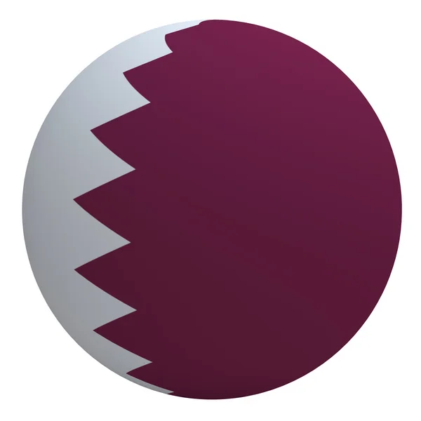 Katarská vlajka na míč — Stock fotografie
