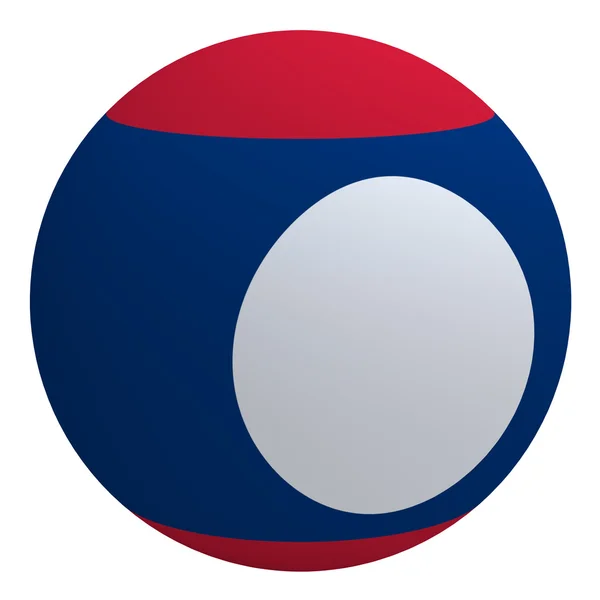 Bandeira do Laos na bola — Fotografia de Stock