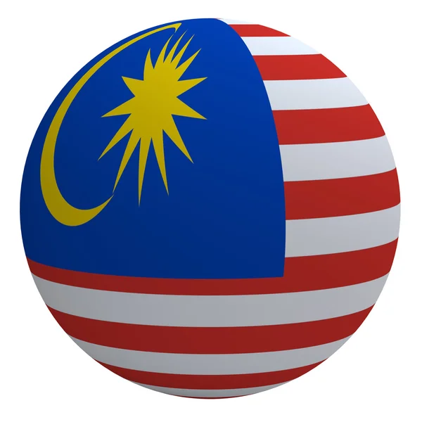 Flaga Malezji na piłkę — Zdjęcie stockowe