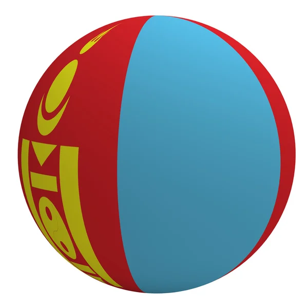 Mongolsko vlajka na míč — Stock fotografie