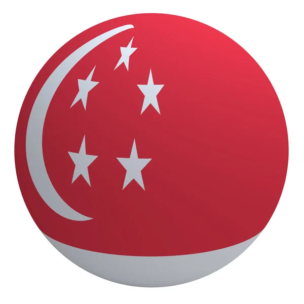Singapore flag on the ball — Stock Photo, Image