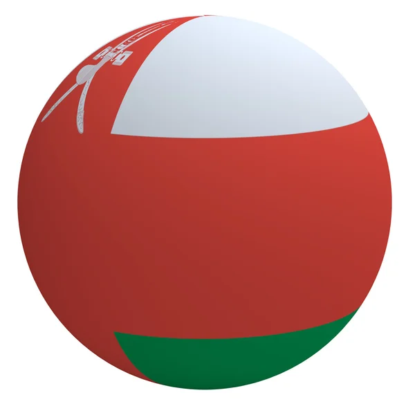 Oman flag on the ball — Stock Photo, Image