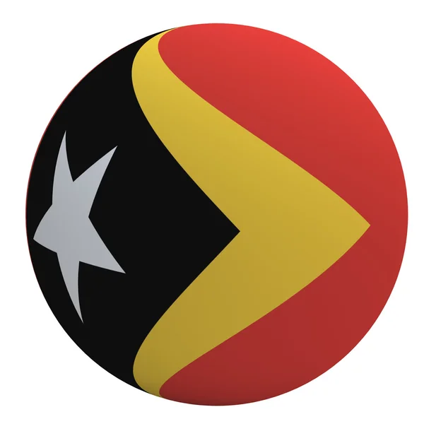 East timor flaga na piłkę — Zdjęcie stockowe