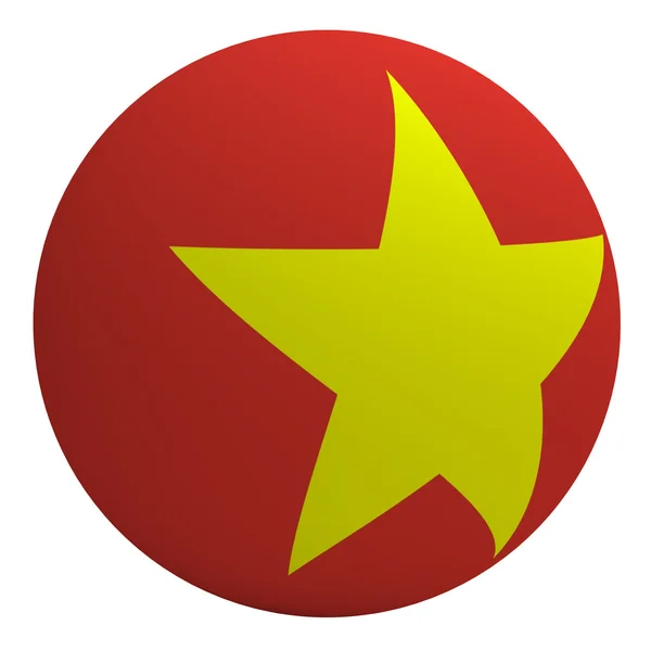 Флаг Вьетнама на мяче — стоковое фото