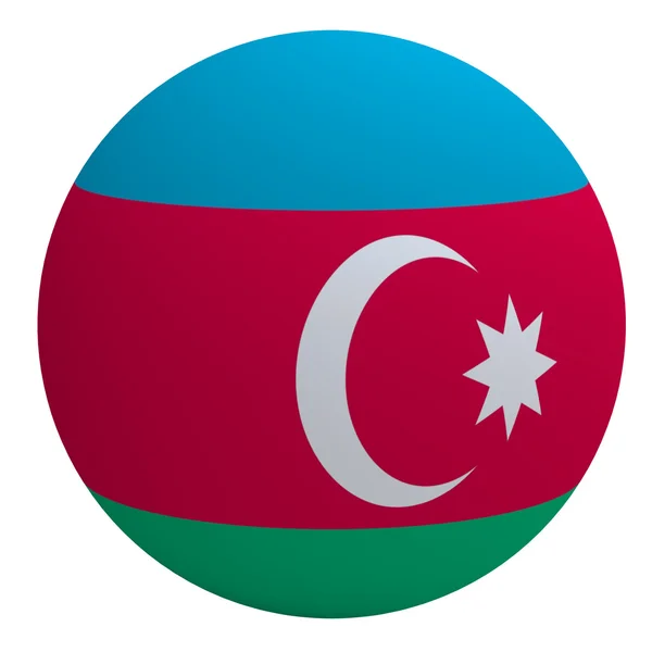 Azerbaijan flag on the ball — Stock Photo, Image
