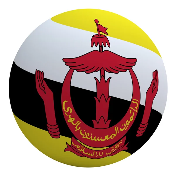 Brunei flag on the ball — Stock Photo, Image