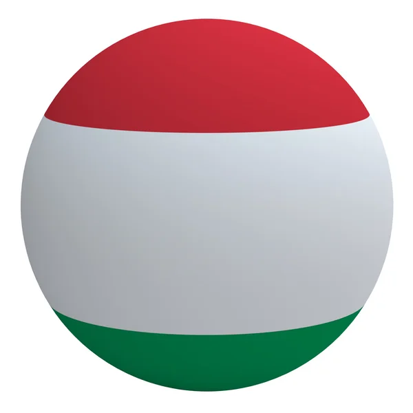 Hungary flag on the ball — Stock Photo, Image