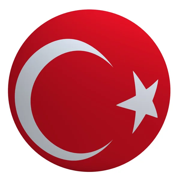 stock image Turkey flag on the ball