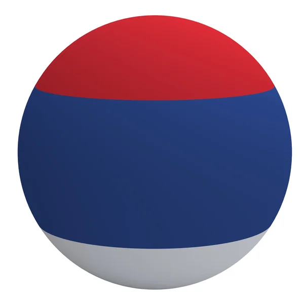 Vlajka Srbska na míč — Stock fotografie