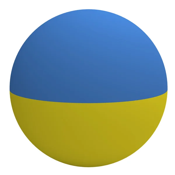 Ukraine flag on the ball — Stock Photo, Image