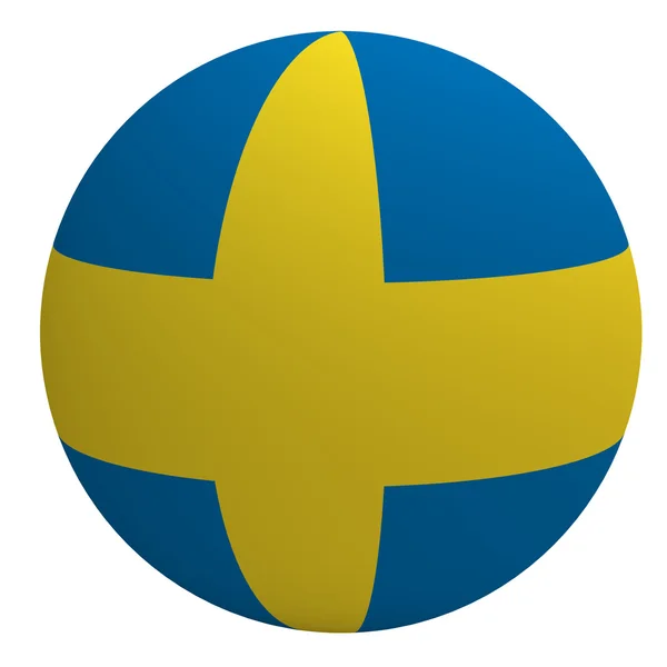 Schwedische Flagge am Ball — Stockfoto