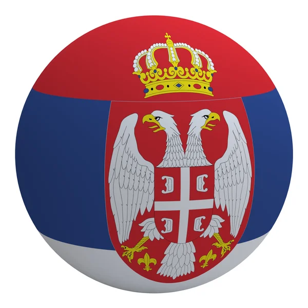 Прапор Сербії на м'яч — стокове фото