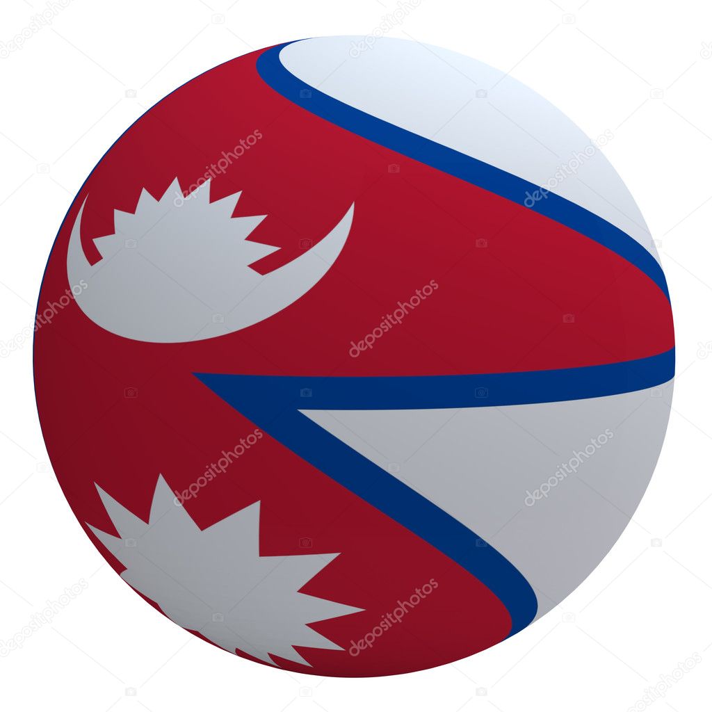 Nepal flag on the ball — Stock Photo © ppart1 #2000782