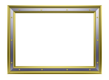 Gold-chrome picture frame clipart