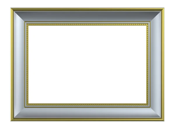 Silver-gold picture frame — Stock Photo, Image