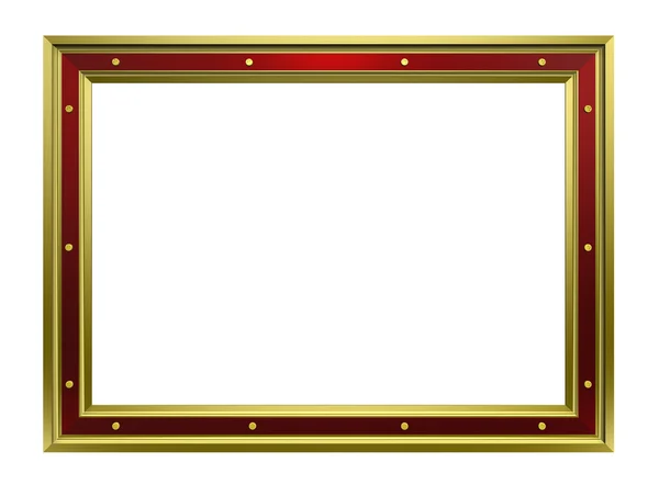 Silver-red picture frame — Stock Photo, Image