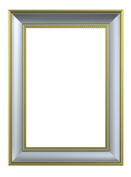 Silver-gold picture frame — Stock Photo, Image