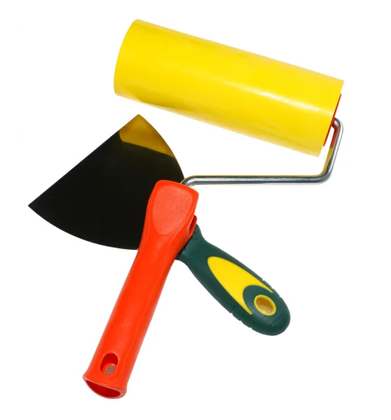 Tools ( roller, palette knife, spatula ) Stock Image
