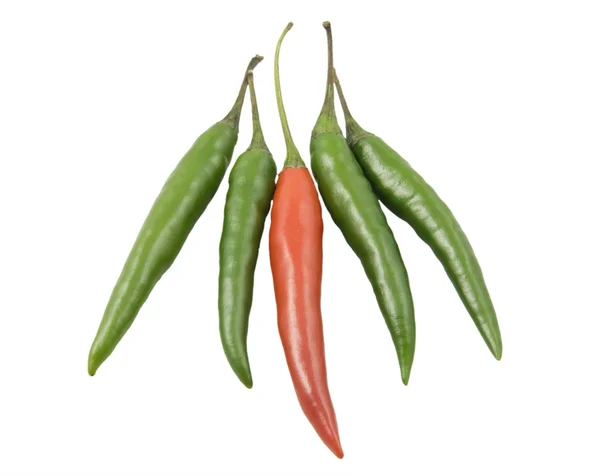 Green and red pepper — Stock Photo, Image