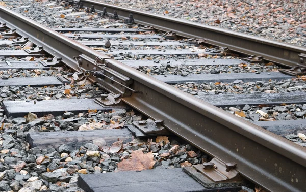 Stock image Cross ties and rails