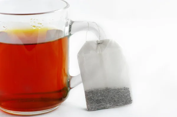 Hot tea with a bag of tea — Stock Photo, Image