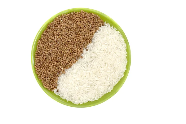 Reis und Buchweizen — Stockfoto