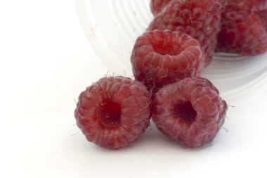 Bunch of a red raspberry