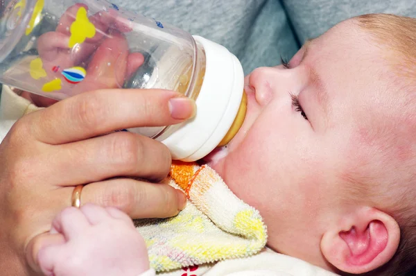 Mangiare neonato — Foto Stock