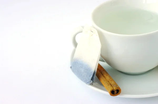 Φλιτζάνι τσάι με τσάντα τσαγιού — Φωτογραφία Αρχείου