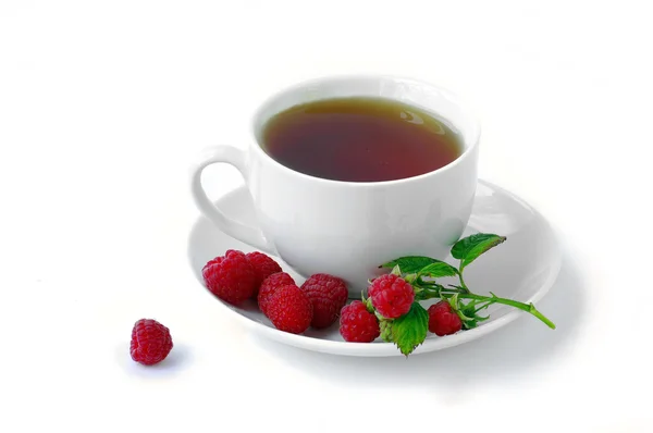 Malinový čaj — Stock fotografie