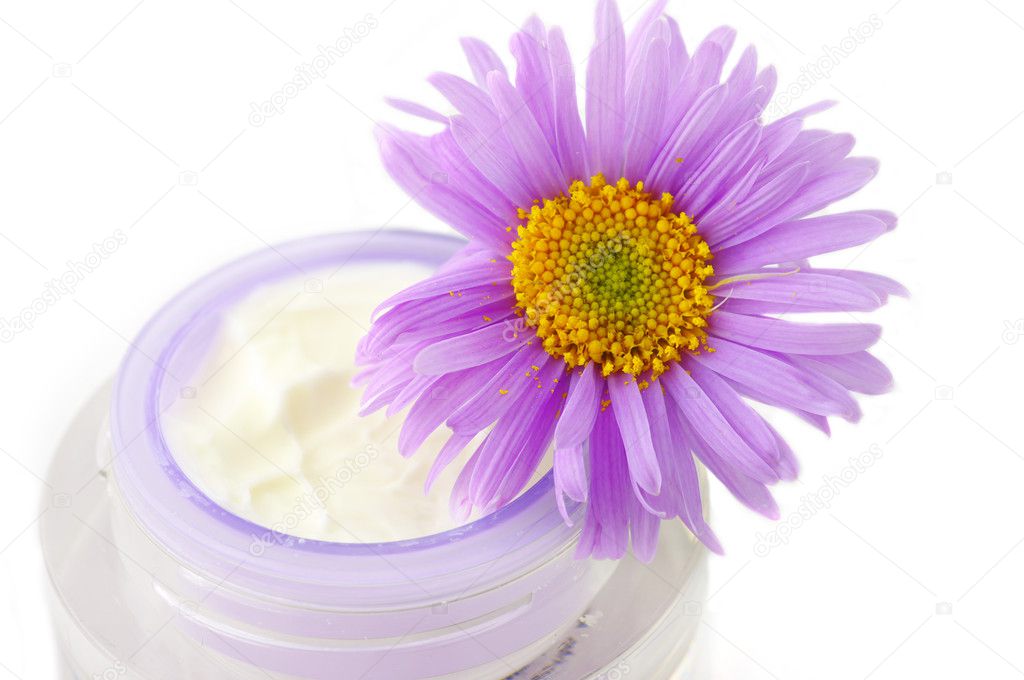 Open container of cosmetic face cream