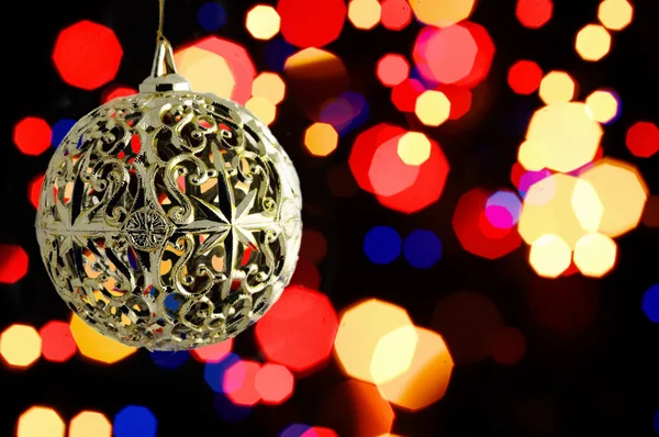Bolas de Natal com fundo desfocado — Fotografia de Stock