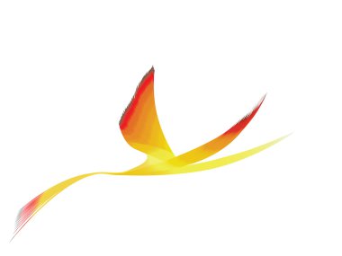 Abstrack fire bird clipart