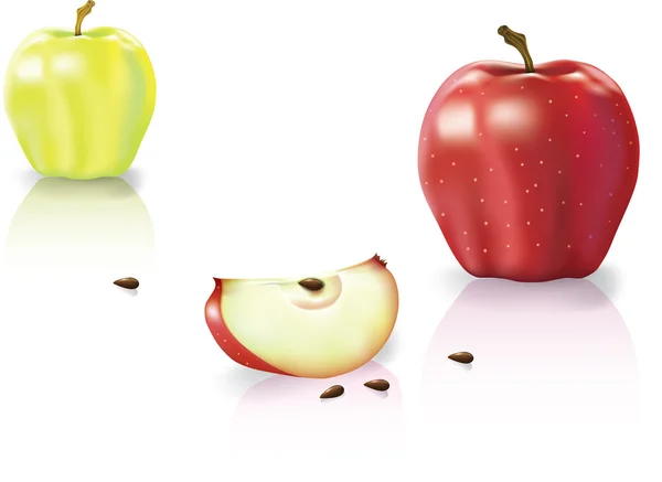 Manzanas rojas y verdes — Archivo Imágenes Vectoriales