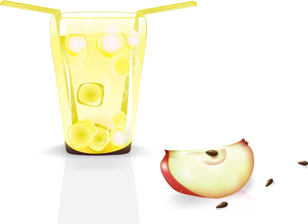 Succo di mela fresco — Vettoriale Stock