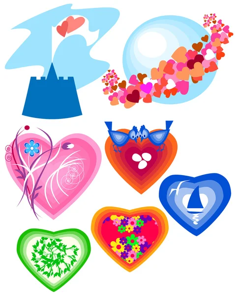 Símbolos del Día de San Valentín — Archivo Imágenes Vectoriales