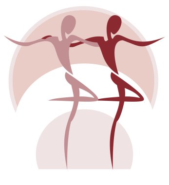 Two dancers clipart