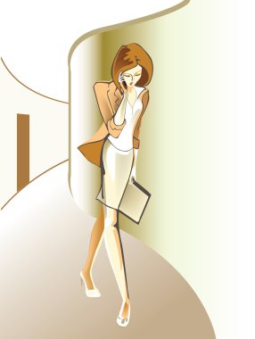 Girl_office clipart