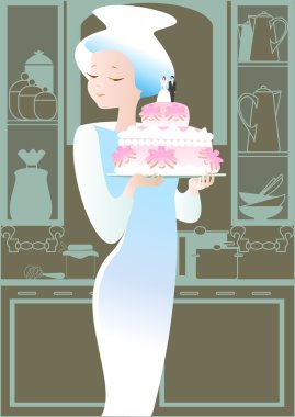 Beautiful wedding pie clipart