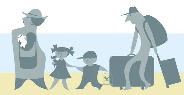 Family travels — Stock Vector