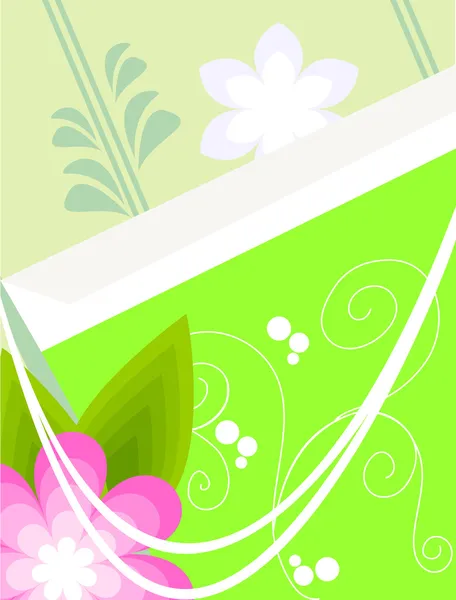 Background with a green bag — Stock Vector