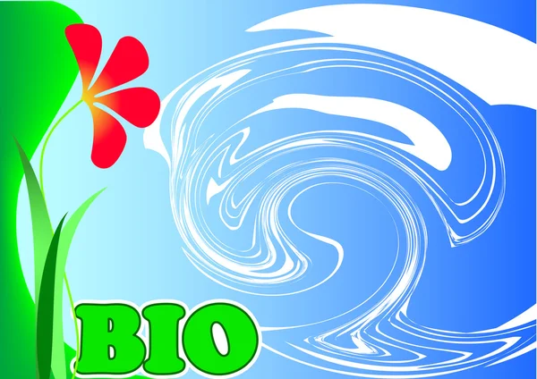 Bio _ flower — Vetor de Stock