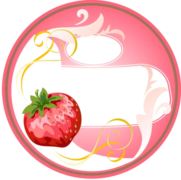 Chircle _ strawberry _ cream — Vector de stock