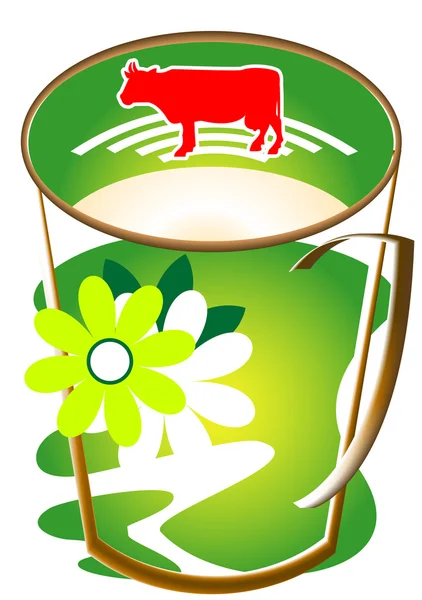 Bouchon de lait — Image vectorielle