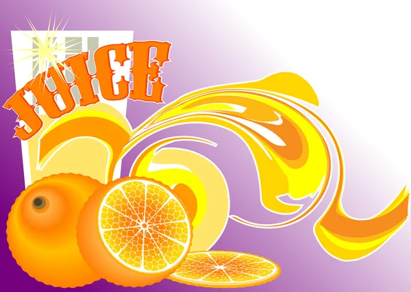 Juice pomeranč — Stockový vektor