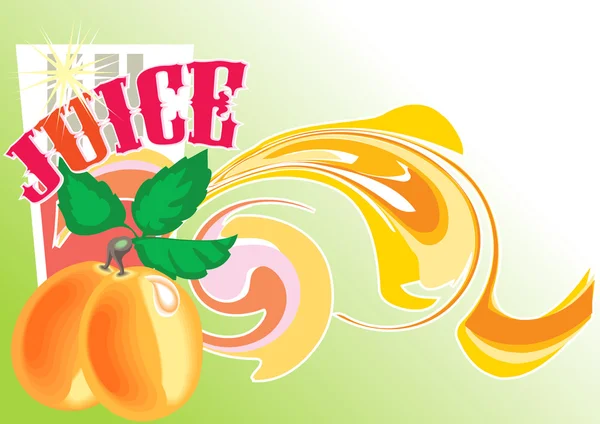 Juice aprikos — Stock vektor