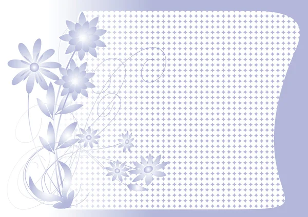 Marco flores violetas — Vector de stock
