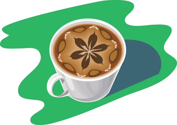 Kaffekunstansikt – stockvektor