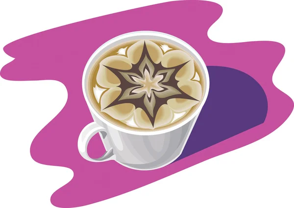 Kaffekunst _ blomst – stockvektor