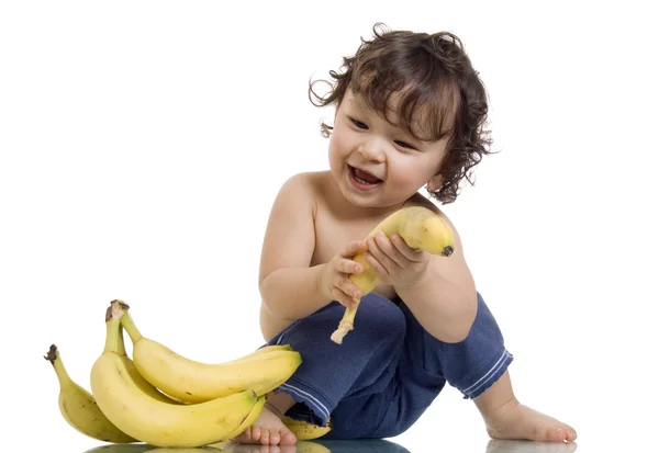 Μωρό με μπανάνα. — Φωτογραφία Αρχείου